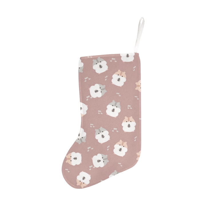 Fat Hamster Pattern Christmas Stocking Hanging Ornament
