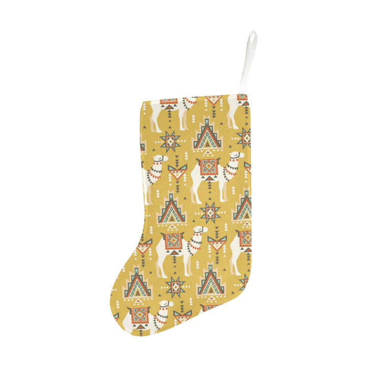 Camels ethnic motif pattern Christmas Stocking Hanging Ornament