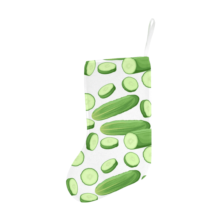 cucumber whole slices pattern Christmas Stocking Hanging Ornament