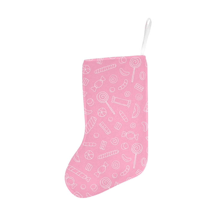 Sweet candy pink background Christmas Stocking Hanging Ornament