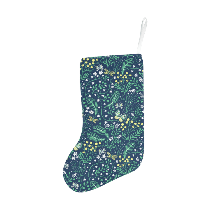butterfly leaves pattern Christmas Stocking Hanging Ornament
