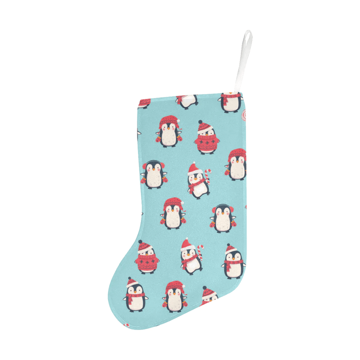 Cute penguin christmas design pattern Christmas Stocking Hanging Ornament