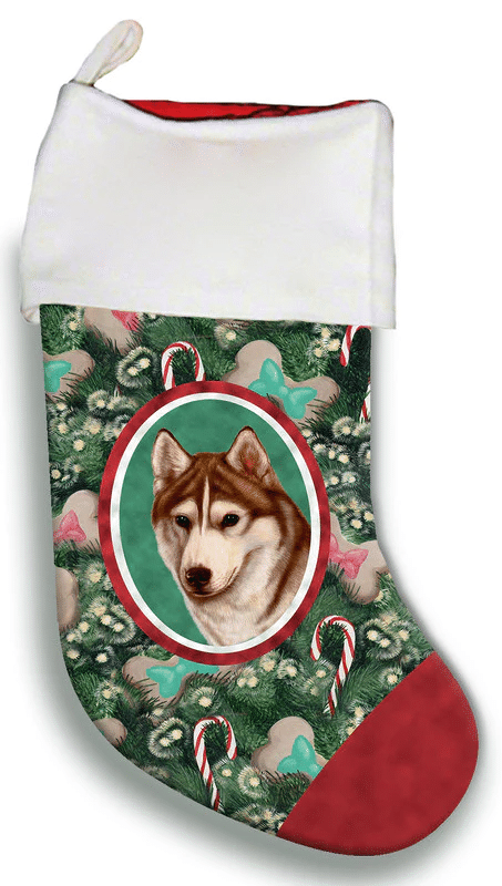 Siberian Husky Red- Best of Breed Christmas Stocking Hanging Ornament