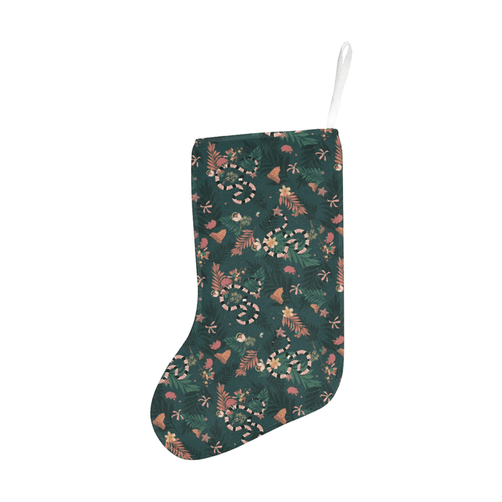 Snake forest pattern Christmas Stocking Hanging Ornament