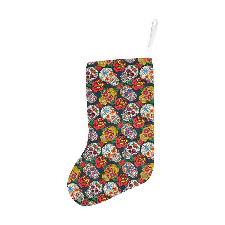Suger Skull Pattern Background Christmas Stocking Hanging Ornament