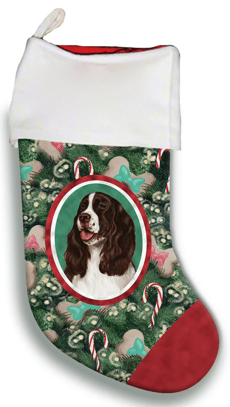 Springer Spaniel L/W- Best of Breed Christmas Stocking Hanging Ornament