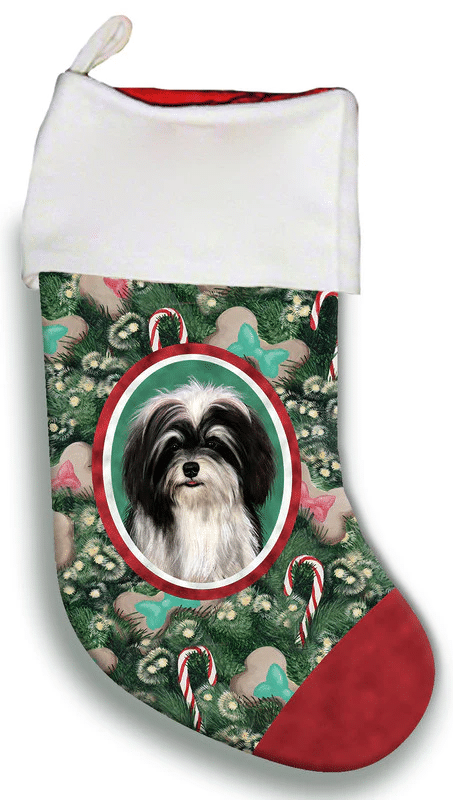 Havanese B/W - Best of Breed Christmas Stocking Hanging Ornament