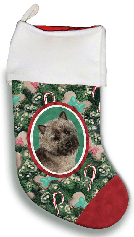 Cairn Terrier Brindle - Best of Breed Christmas Stocking Hanging Ornament