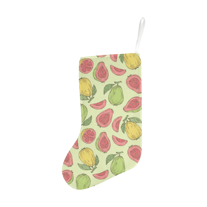 Guava Pattern Background Christmas Stocking Hanging Ornament