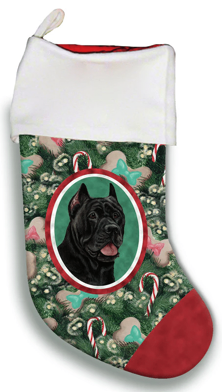 Cane Corso Black - Best of Breed Christmas Stocking Hanging Ornament