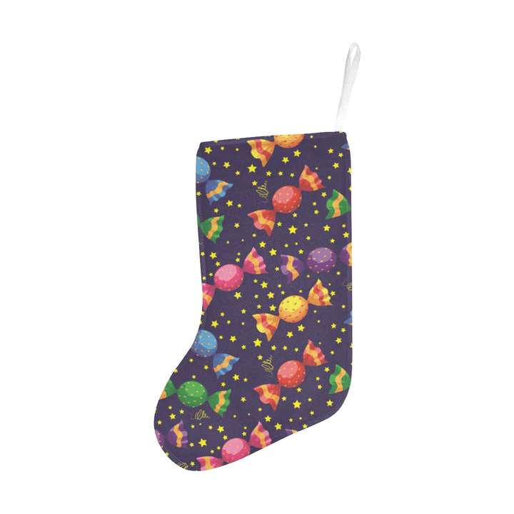 Candy Star Pattern Christmas Stocking Hanging Ornament