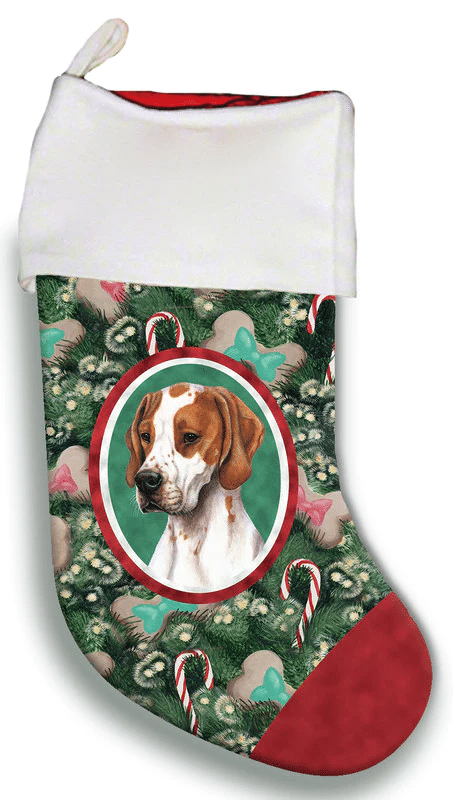 English Pointer Red and White - Best of Breed Christmas Stocking Hanging Ornament