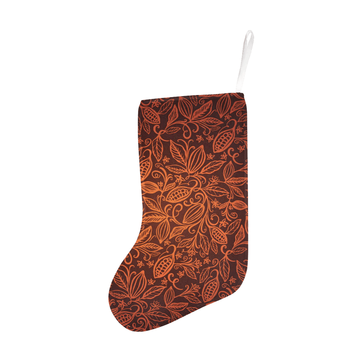 cacao beans tribal polynesian pattern Christmas Stocking Hanging Ornament