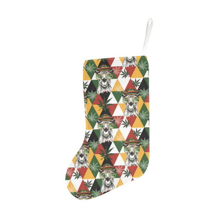 Cool Camel Leaves Pattern Christmas Stocking Hanging Ornament