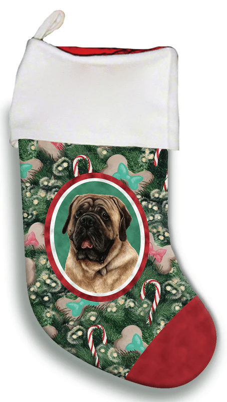Mastiff Fawn- Best of Breed Christmas Stocking Hanging Ornament