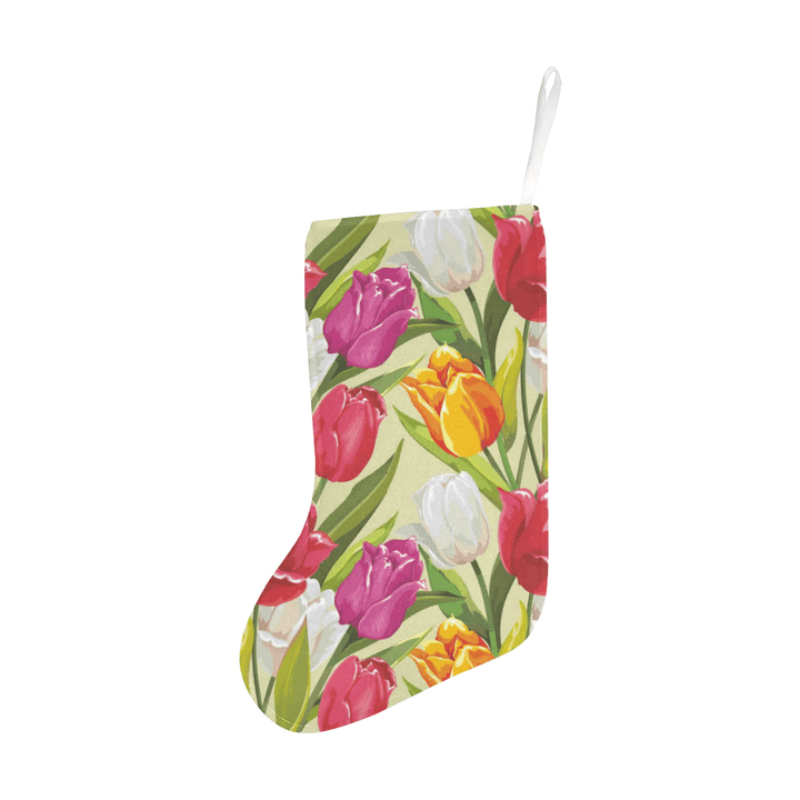 Colorful Tulip Pattern Christmas Stocking Hanging Ornament