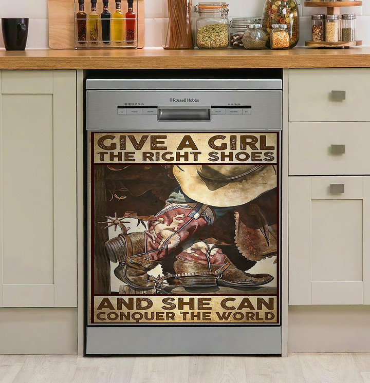 Premium Horse Girl Dishwasher Cover Sticker