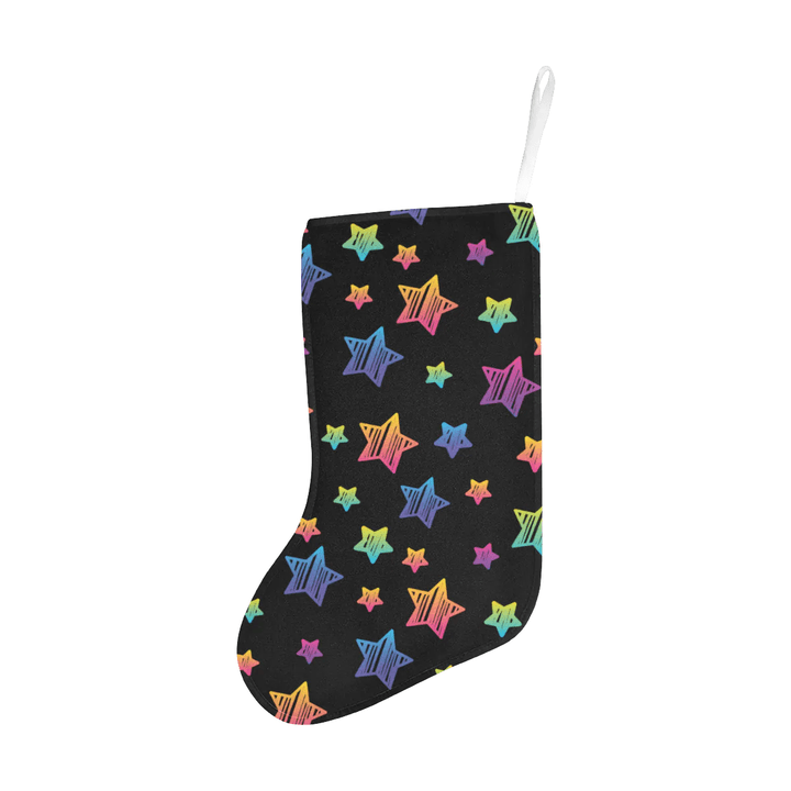 Colorful star pattern Christmas Stocking Hanging Ornament
