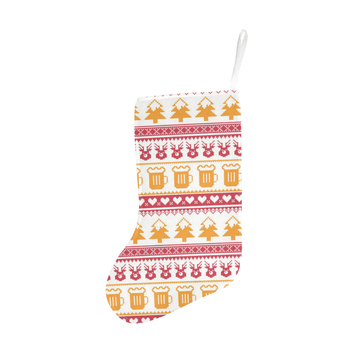 Beer Sweater Printed Pattern Christmas Stocking Hanging Ornament