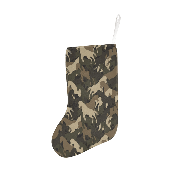 Horse Camouflage Pattern Christmas Stocking Hanging Ornament