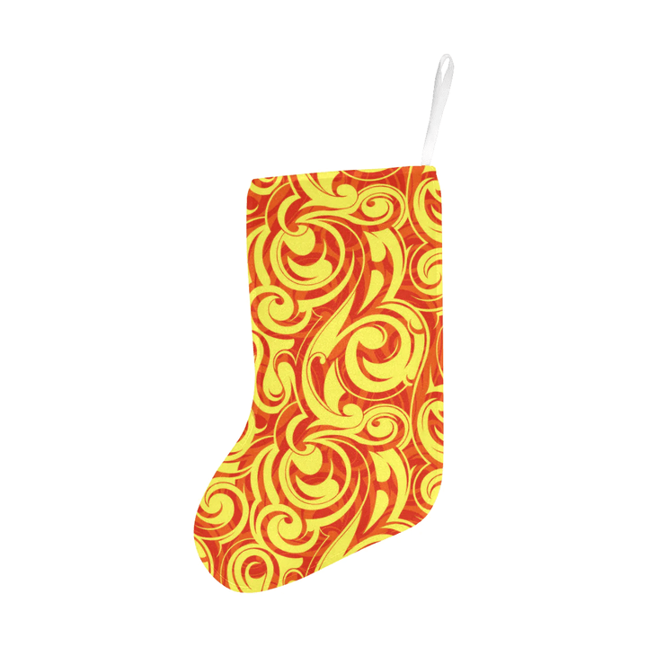 Fire flame design pattern Christmas Stocking Hanging Ornament