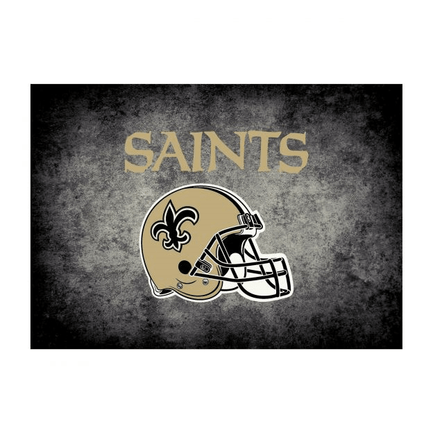 New Orleans Saints Distressed NFL Rug