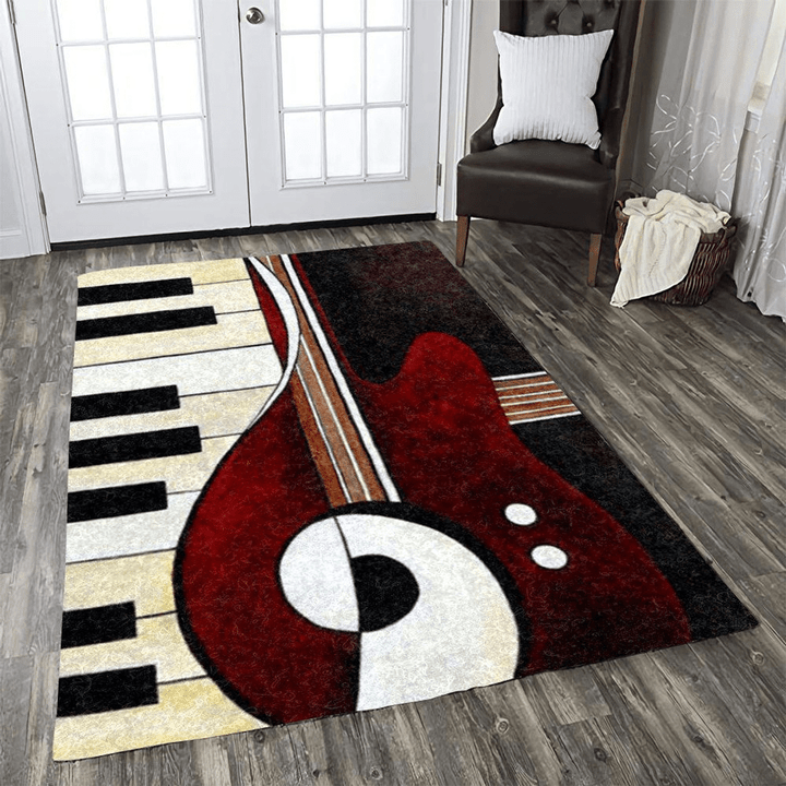 Piano Guitar Area Rug Room Carpet Custom Area Floor Home Decor
