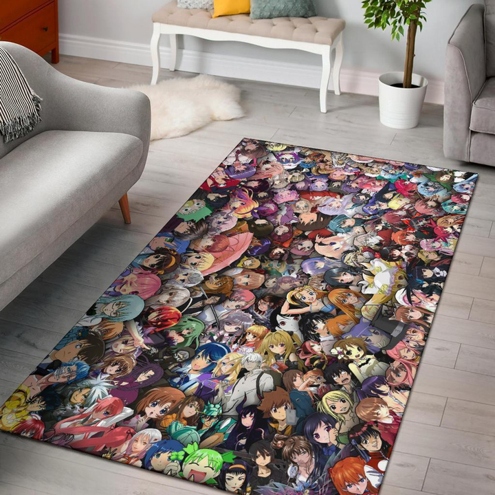 Anime Crossover Area Rug Room Carpet Custom Area Floor Home Decor