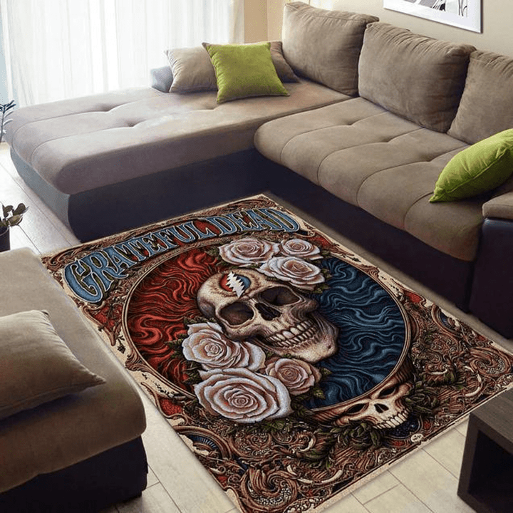 Grateful Dead Area Rug Room Carpet Custom Area Floor Home Decor