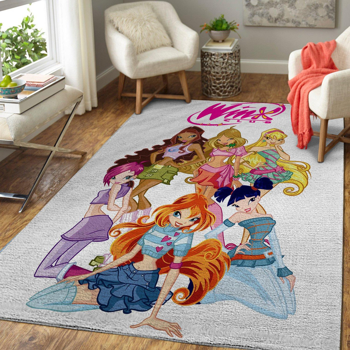 Winx Club Cartoon Series Tv Movies Shows Rug Room Carpet Custom Area Floor Home Decor Rug
