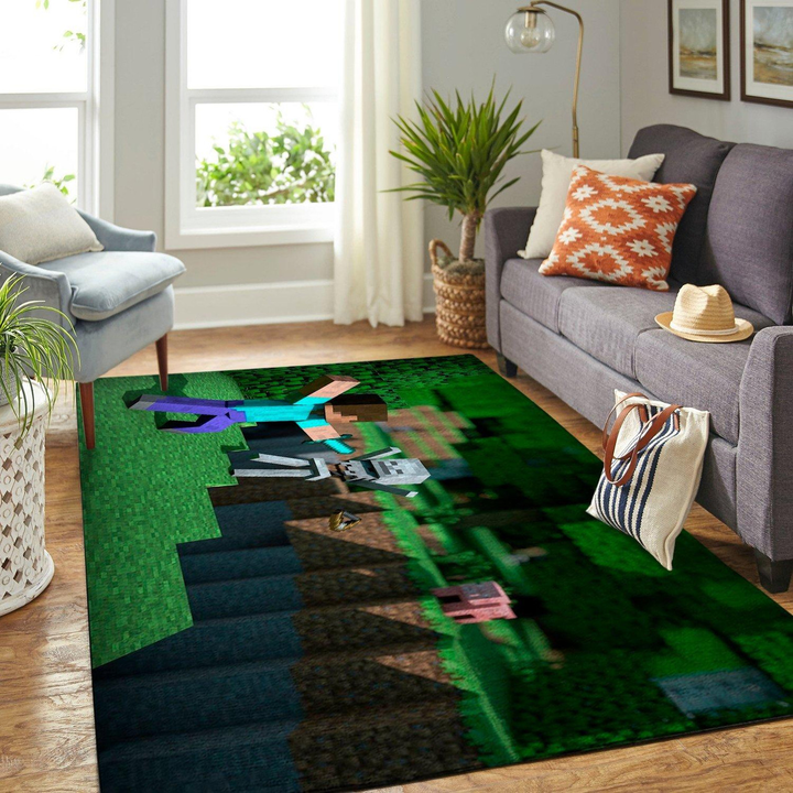 Rug Minecraft Rug Room Carpet Game Custom Area Floor Home Decor