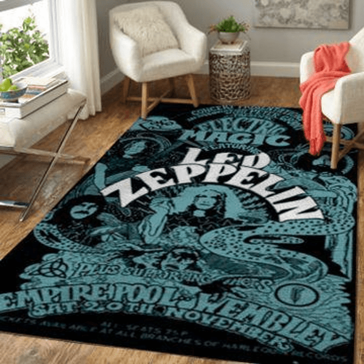Led Zeppelin Music Rug Room Carpet Sport Custom Area Floor Home Decor