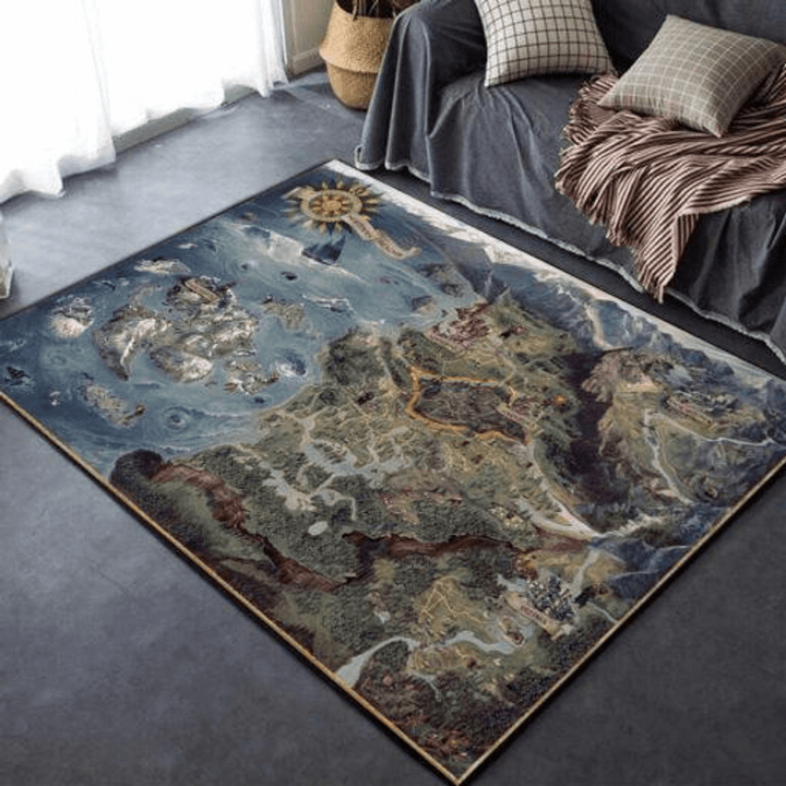 The Witcher Iii Map Movie Rug Room Carpet Sport Custom Area Floor Home Decor
