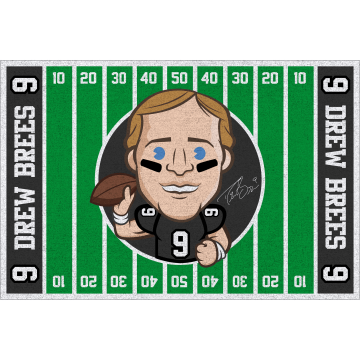 Drew Brees New Orleans Saints Imperial Players Homefield Area Rug