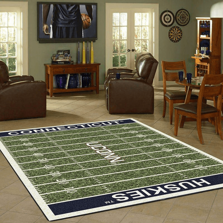 Uconn Huskies Ncaa Football Rug Room Carpet Sport Custom Area Floor Home Decor Rug