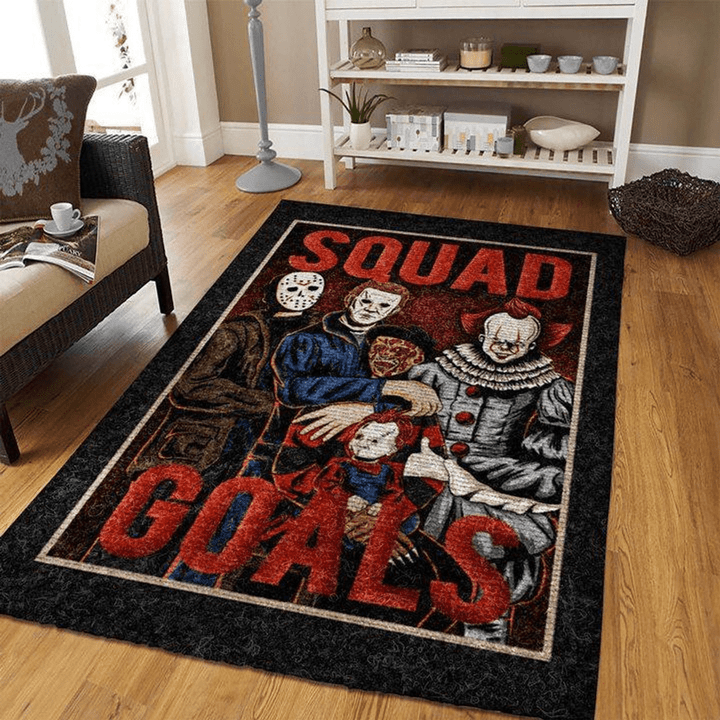 Squad Goals Horror Characters Halloween Rug Room Carpet Sport Custom Area Floor Home Decor
