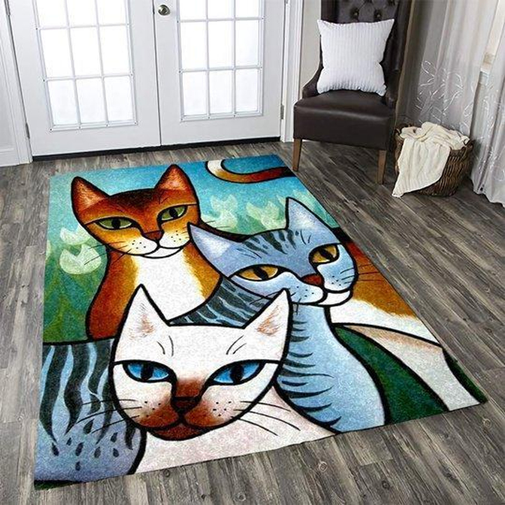 Three Cool Cats Rug Room Carpet Sport Custom Area Floor Home Decor