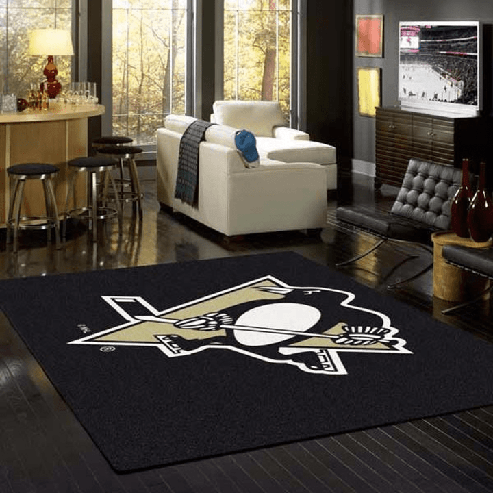 Pittsburgh Penguins Nhl Rug Room Carpet Sport Custom Area Floor Home Decor