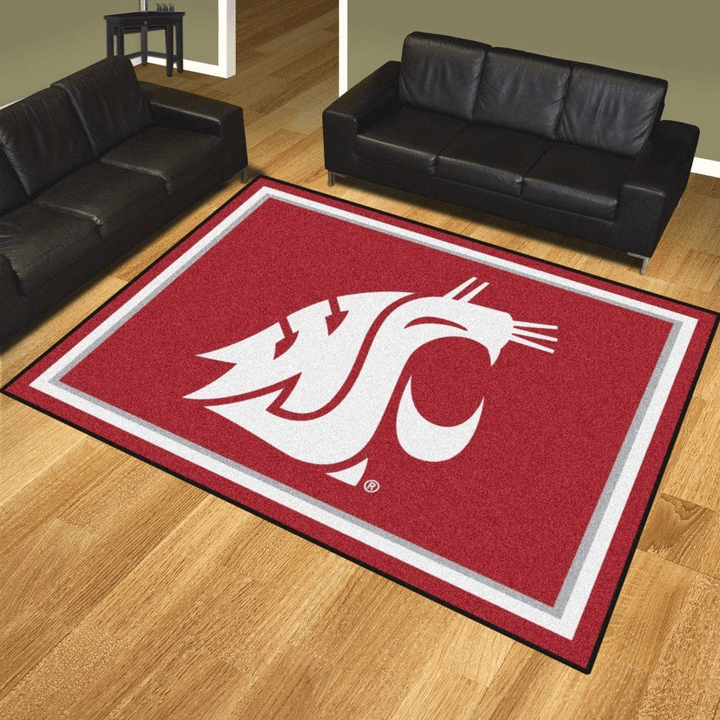 Washington State Cougars Ncaa Rug Room Carpet Sport Custom Area Floor Home Decor Rug