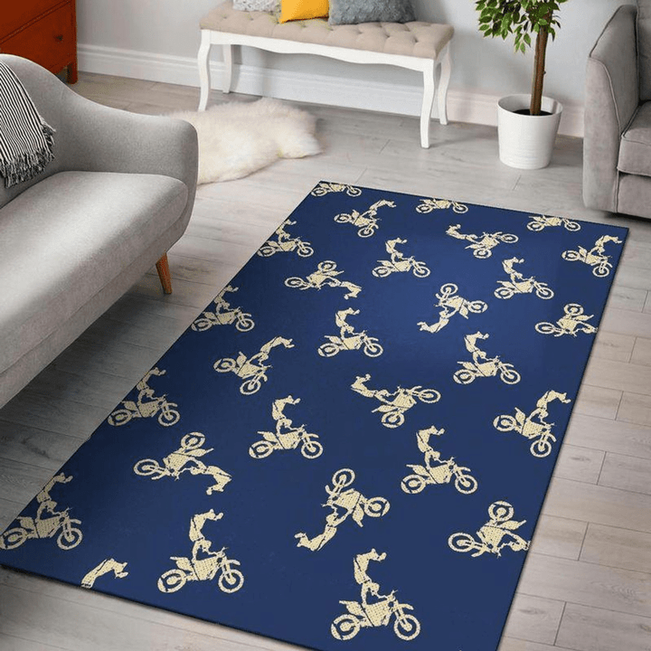 Motocross Area Rug Room Carpet Custom Area Floor Home Decor