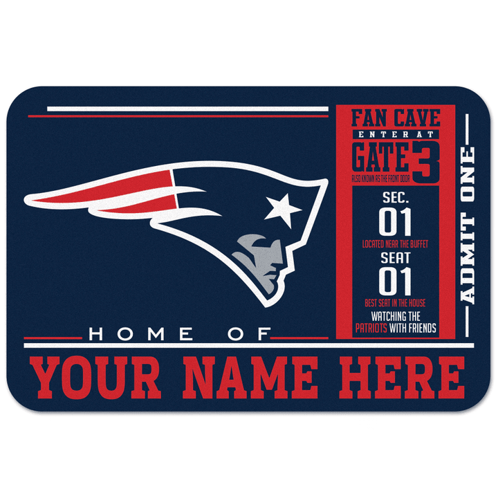 New England Patriots WinCraft  Personalized Floor Mat