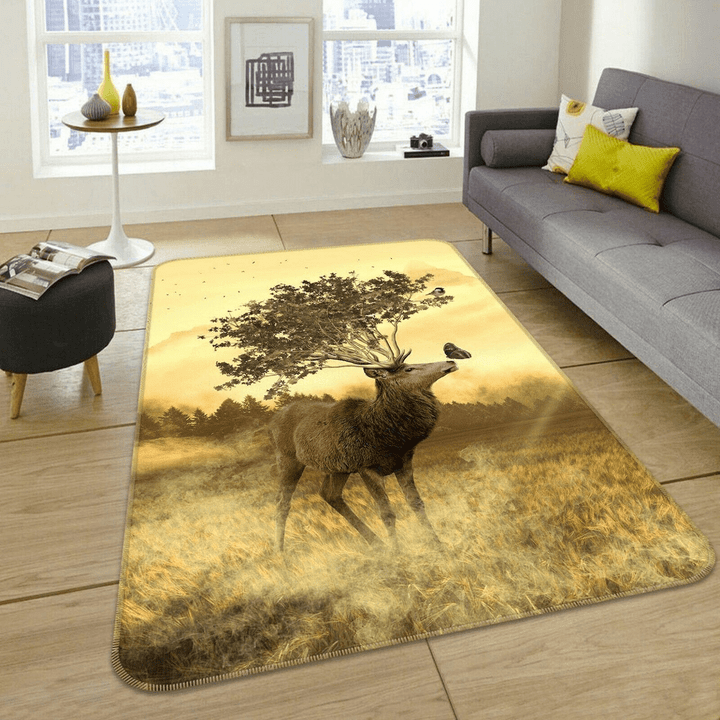 Animal Elk Rug Room Carpet Sport Custom Area Floor Home Decor