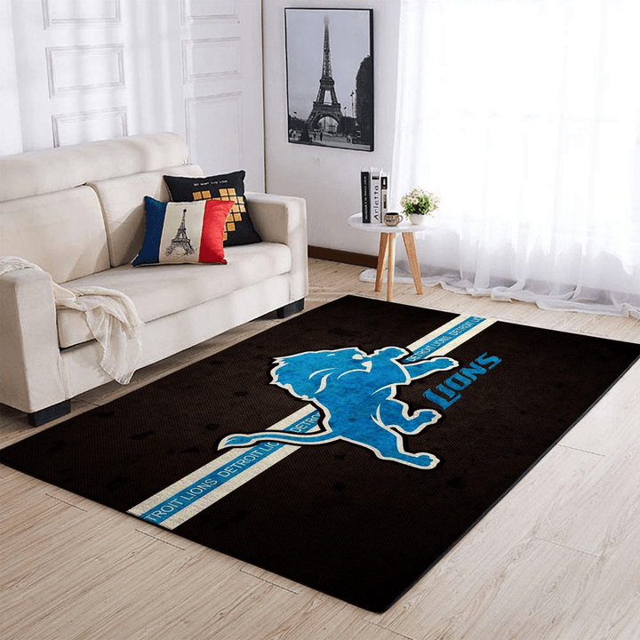 Detroit Lions 011948 Nfl Football Rug Room Carpet Sport Custom Area Floor Home Decor
