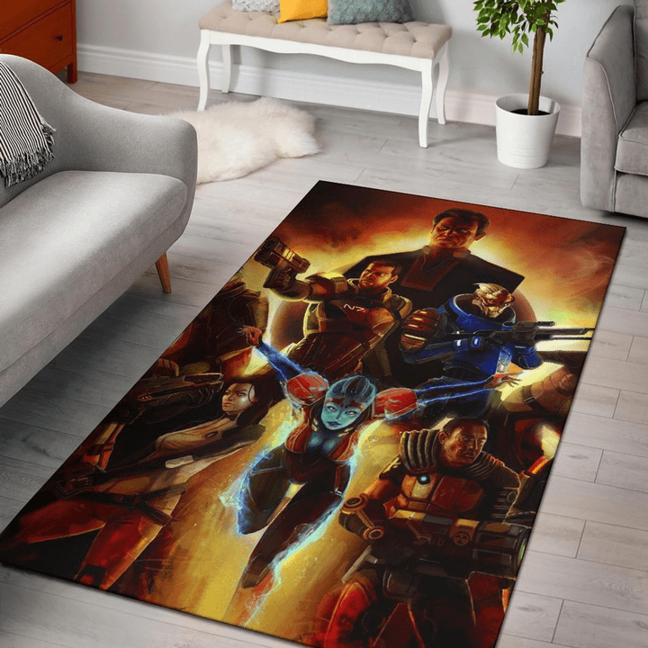 Mass Effect Area Rug Room Carpet Custom Area Floor Home Decor