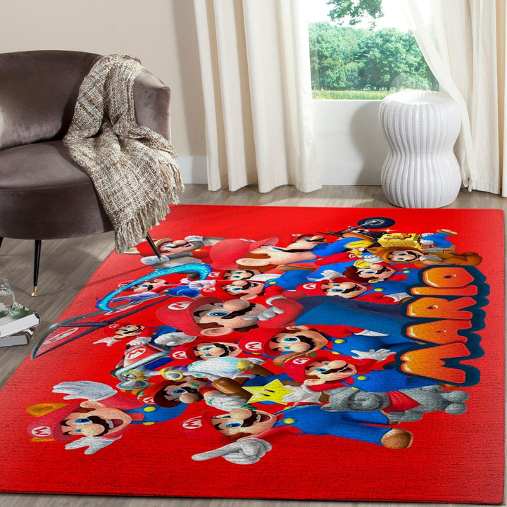Super Mario Rug Room Carpet Sport Custom Area Floor Home Decor
