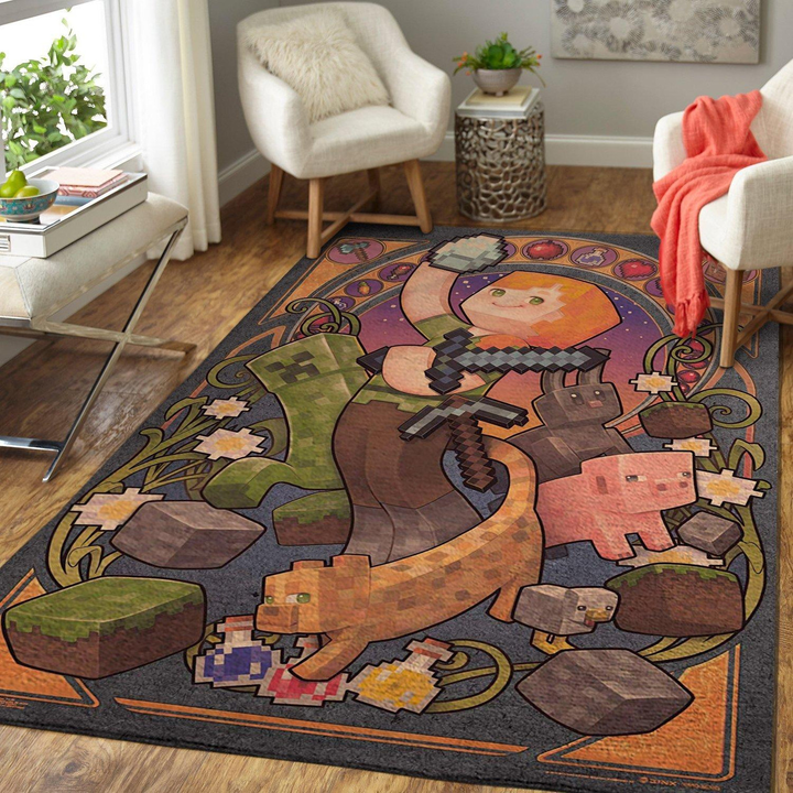 Minecraft Alex Nouveau Rug Room Carpet Game Custom Area Floor Home Decor