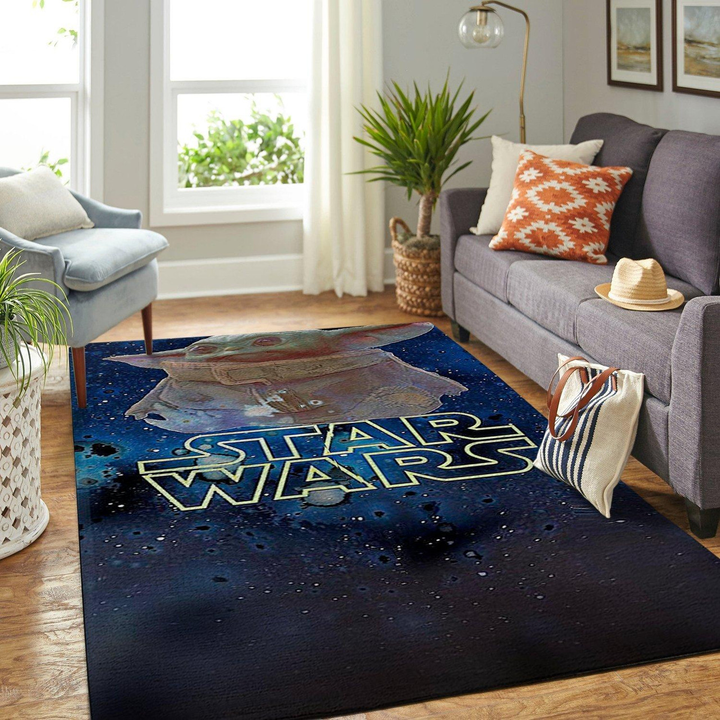 Baby Yoda Star Wars Movie Rug Room Carpet Sport Custom Area Floor Home Decor