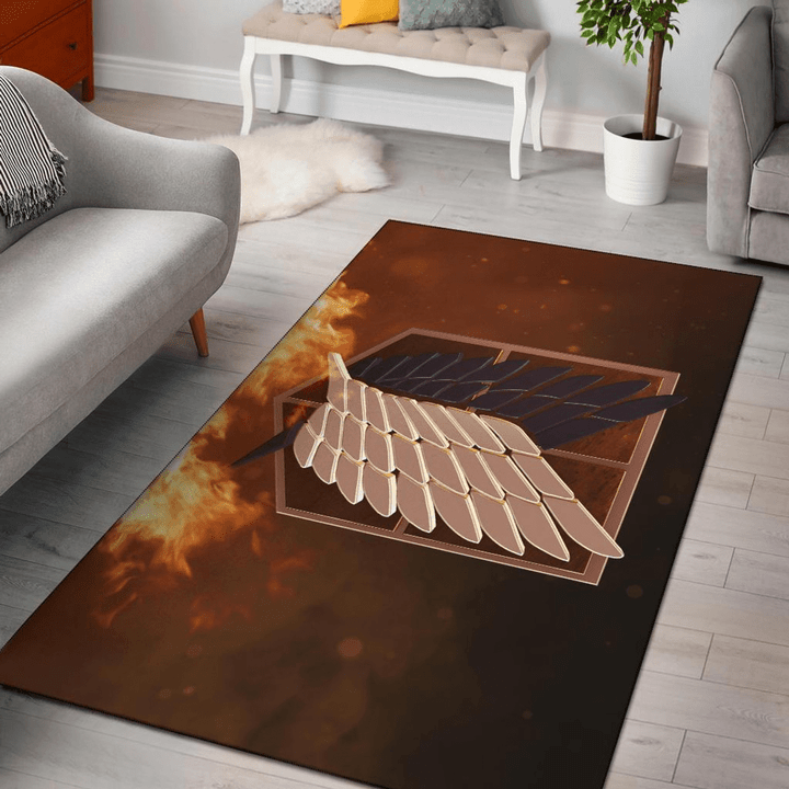 Attack On Titan Area Rug Room Carpet Custom Area Floor Home Decor