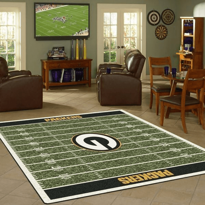 Green Bay Packers Nfl Football Rug Room Carpet Sport Custom Area Floor Home Decor