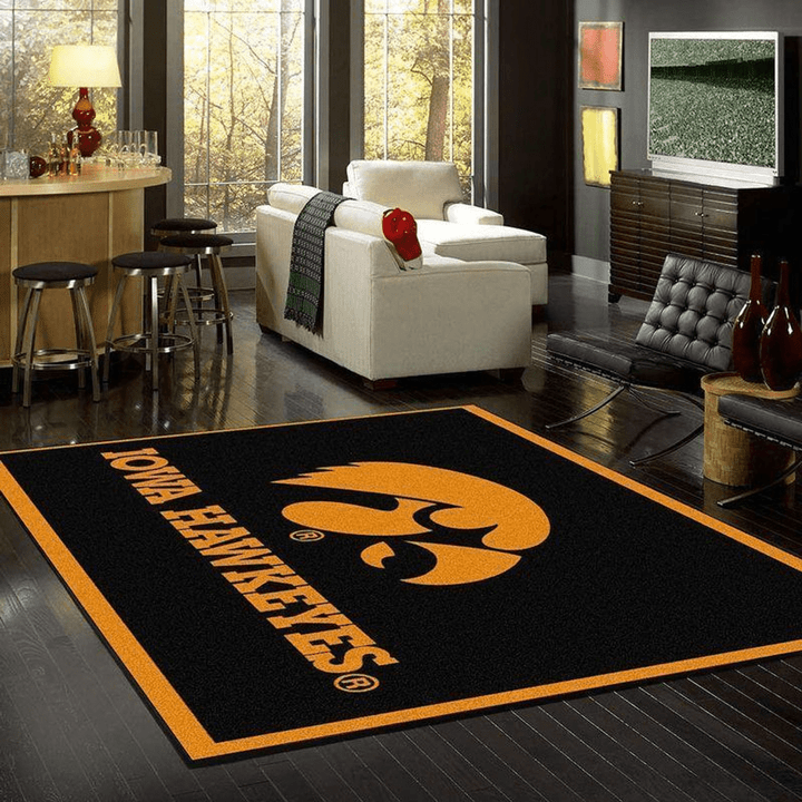 Lowa Hawkeyes Football Rug Room Carpet Sport Custom Area Floor Home Decor